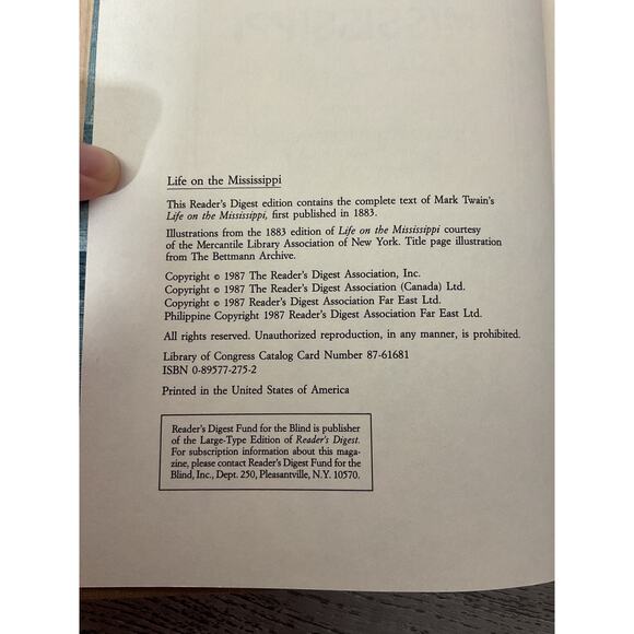 1987 Life on the Mississippi Hardcover Readers Digest - Picture 5 of 11